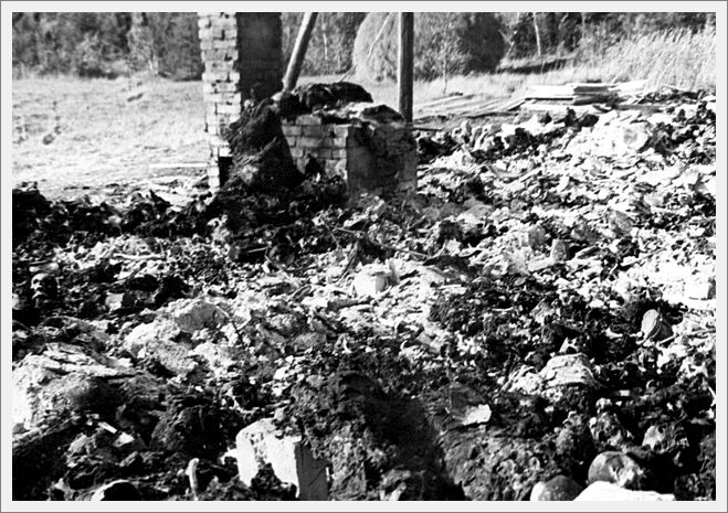 Klooga, Estonia, September 1944, Burnt bodies